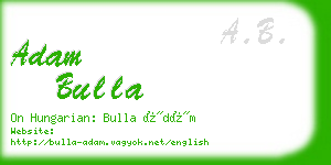 adam bulla business card
